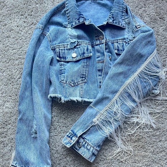 Fringe Denim Jacket - Picture 2 of 2